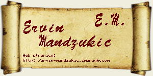 Ervin Mandžukić vizit kartica